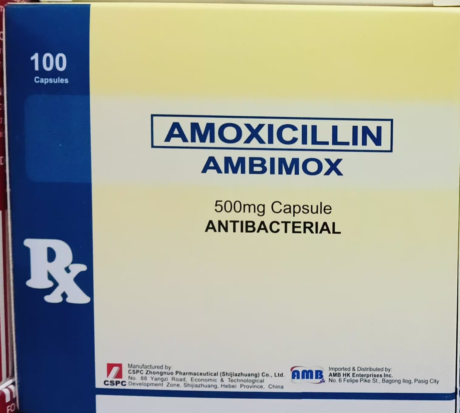 Amoxicillin 500mg Capsule 100's  - Ambimox