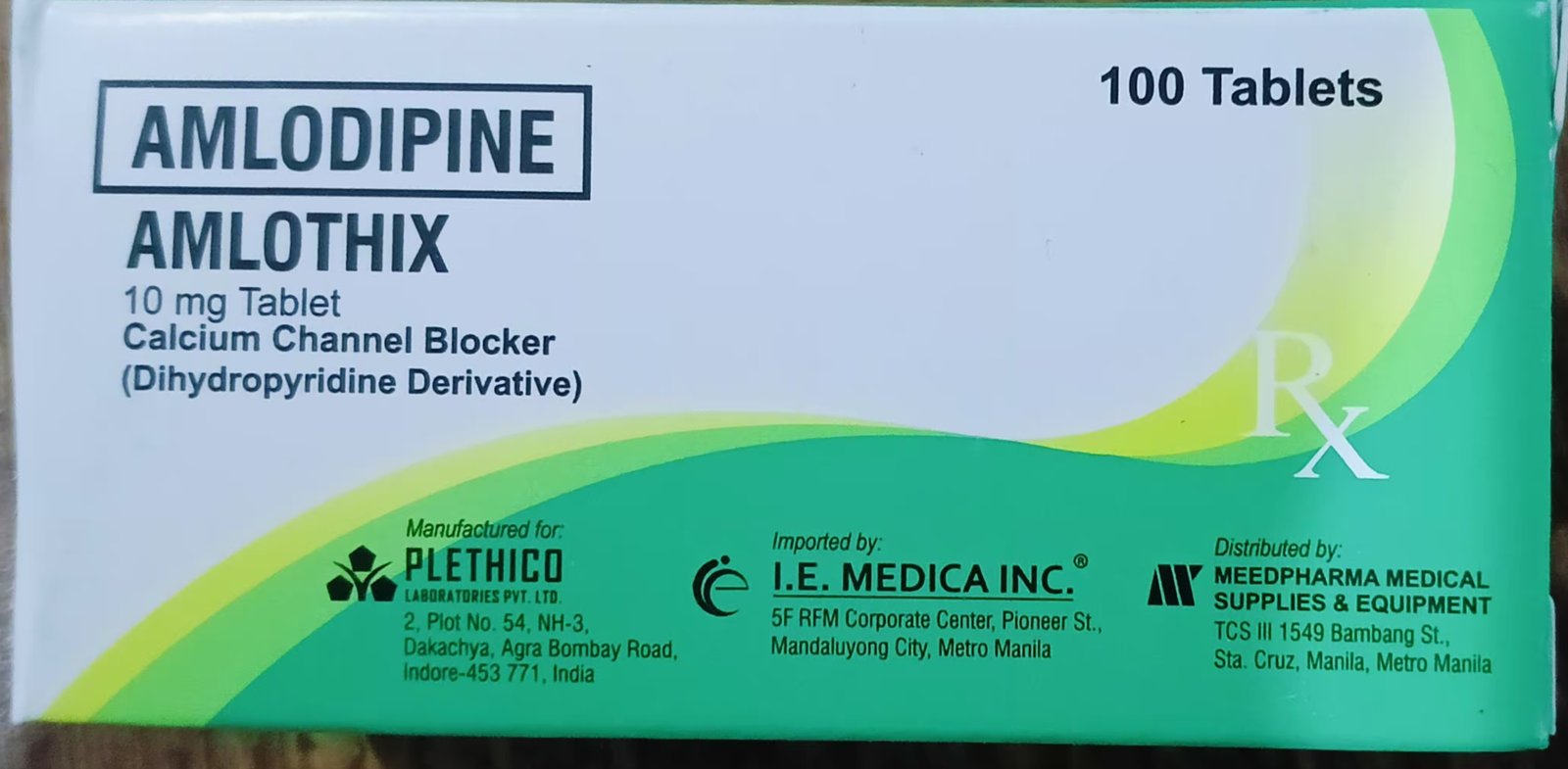 Amlodipine Besilate 10mg Tablet 100's - Amlothix10