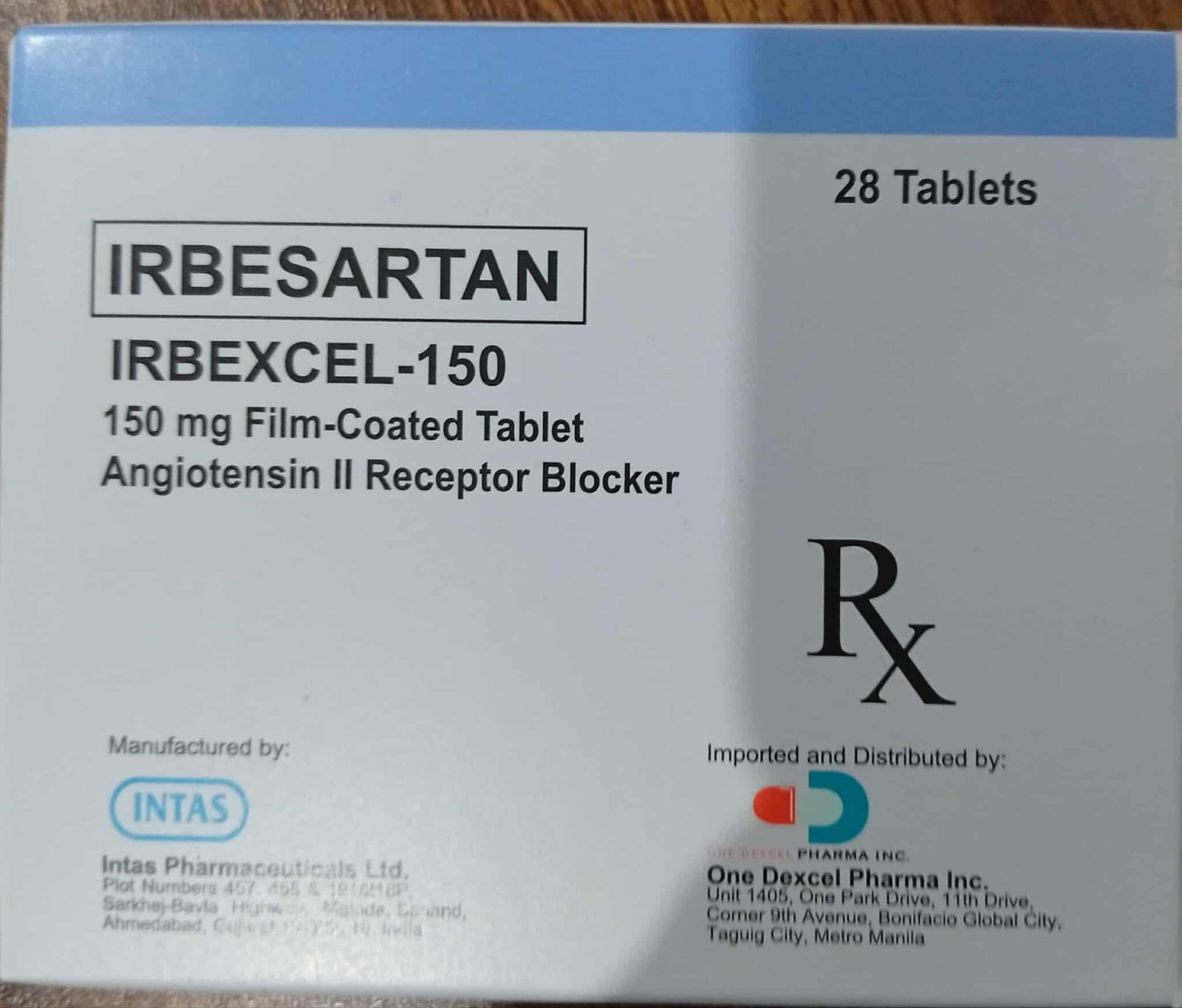Irbersartan 150mg Film-Coated Tablet 28's (120/C)	IRBEXCEL - 150